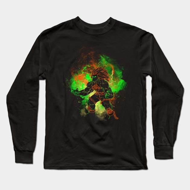 Thunder beast Art Long Sleeve T-Shirt by Donnie